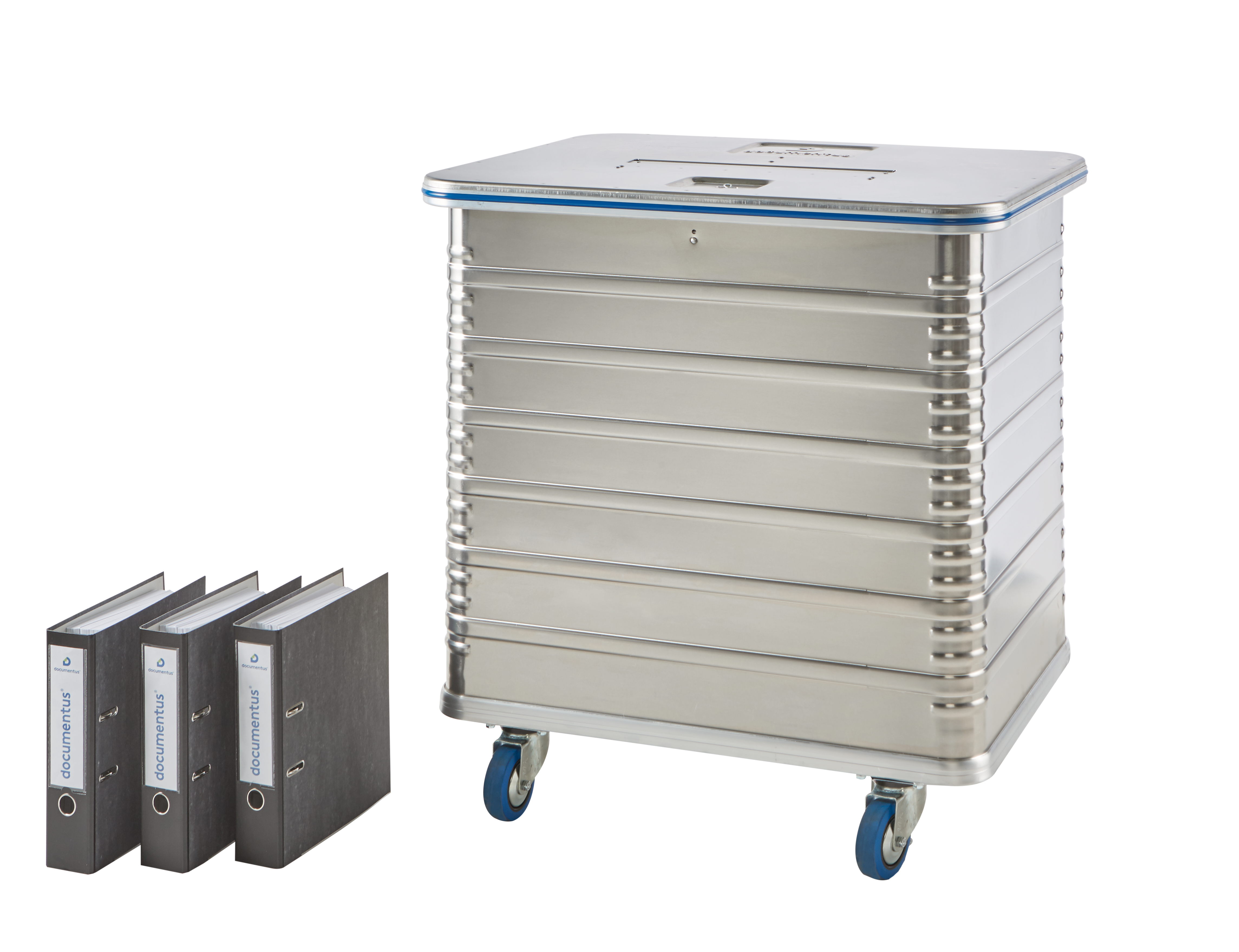 Sicherheitsbehälter 350 Liter für die Aktenvernichtung. Sicherheitsbehälter 350 Liter für die Aktenvernichtung.